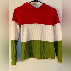 Wallflower Girl | Med (8-10) Striped Hooded Top